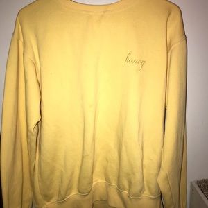 “honey” crewneck